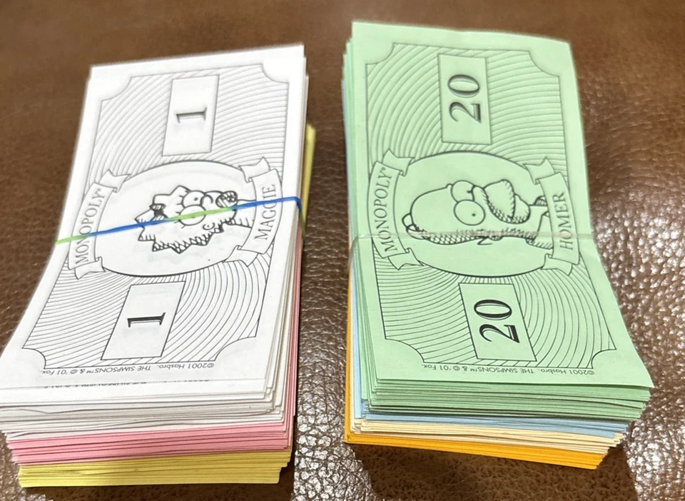 Monopoly 2001 The Simpsons Replacement 28 Title Deed Cards Money & Cards EUC - Image 3 of 4