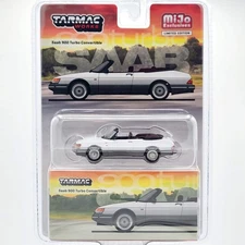 Tarmac Works SAAB 900 Turbo Convertible - 1:64 White (2025 MiJo Limited Edition)