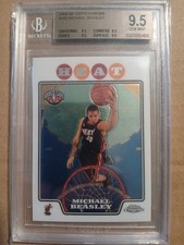 MICHAEL BEASLEY 05-06 TOPPS CHROME RC #1821!!GRADED BGS GEM-MT 9.5!!!