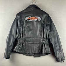 Harley-Davidson Motorcycle Jacket Unik Premium Leather Women&rsquo;s XL/L Thinsulate