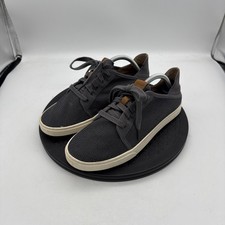 Olukai Women's Pehuea Li Shoes Size US 9 Gray Knit Lace Up Casual Sneakers