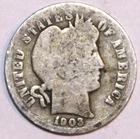 1903-P BARBER SILVER DIME - GOOD - #0276ED - FREE SHIPPING