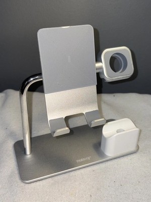 Nulaxy 3-in-1 Aluminum Desktop Charging Stand Organizer Stand Silver 7  X 7 