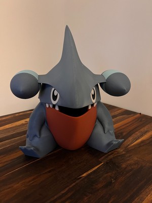 Pokemon Kaumalat Mülleimer 25cm (Drache, Eimer, Deko, Gible, Knackrack,Garchomp)