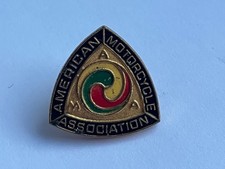 Vintage Original American Motorcycle Association Enamel Pin Badge
