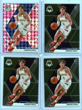 8 * JORDAN POOLE * 2019-20 MOSAIC PINK REFRACTOR HOLO + NBA DEBUT BASE RC 