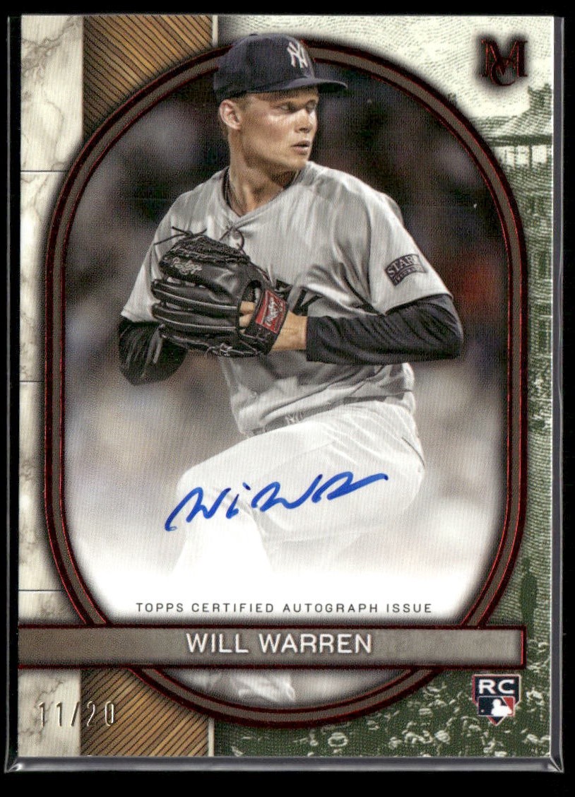 2025 Topps Museum Collection #AA-WWA Will Warren Archival Autographs Ruby /20