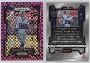 2023 Panini Prizm Rookies Purple Power /49 Luke Schoonmaker #325 Rookie RC