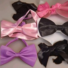 Łukarki dziecięce Opaski na głowę Opaska do włosów czarny różowy i fioletowy - Kokardy satynowe