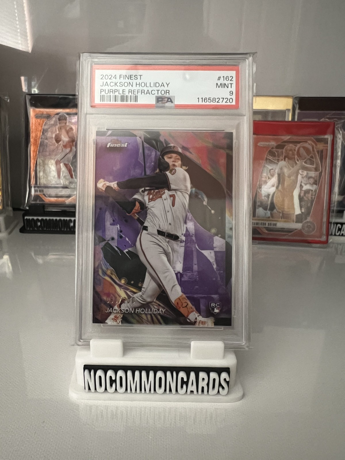2024 Topps Finest  #162 Jackson Holliday Purple Refractor /200 PSA 9 RC