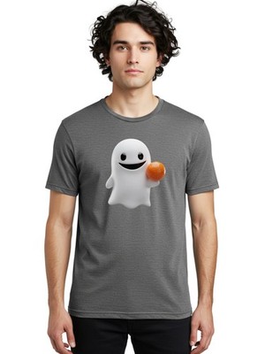 Ghost-Mascot Mens Graphic Tee, 100% Cotton, Casual Summer Wear