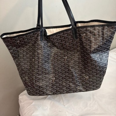 Goyard Saint Louis Tote Black Canvas dupe