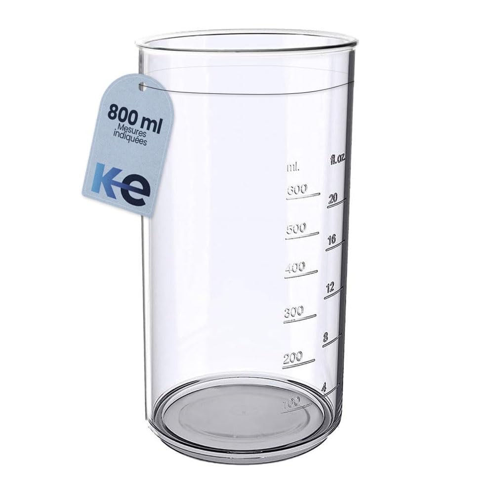 Verre doseur de 600ml anti-éclaboussures compatible mixeur à main