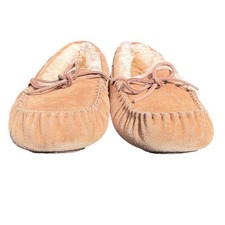 UGG Australia Dakota Chestnut Suede Shearling Moccasin Slippers Kids Size 4
