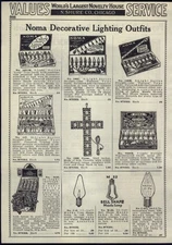 1934 PAPER AD Noma Decorative Lighting Outfit Light Series Mazda Lamps Outdoor