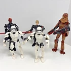 Lego Star Wars buildable figures lot Luke Darth Maul Chewy Troopers Incomplete