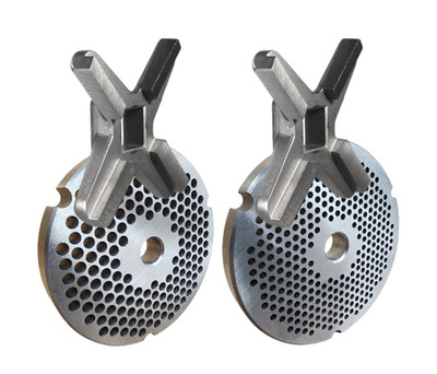 Grinder Plate Pack First, Second Grind #22 3/16'', 1/8''  With Knives