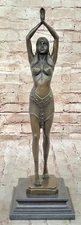 Art Deco/ Nouveau Exotic Dancer by Chiparus Bronze Sculpture Figurine Figure LRG