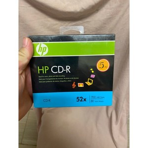 HP CD-R 5 PACK 700MB Data 80 Min Music 52x from 2007 Taiwan in cases Sealed