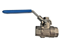 1/4 inch STAINLESS STEEL 2 PIECE FEMALE BALL VALVE 2000psi WOG - Water, Oil, Gas