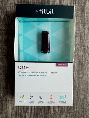 Fitbit One Burgundy Tracker Authentic v6.60 Update, Open Box