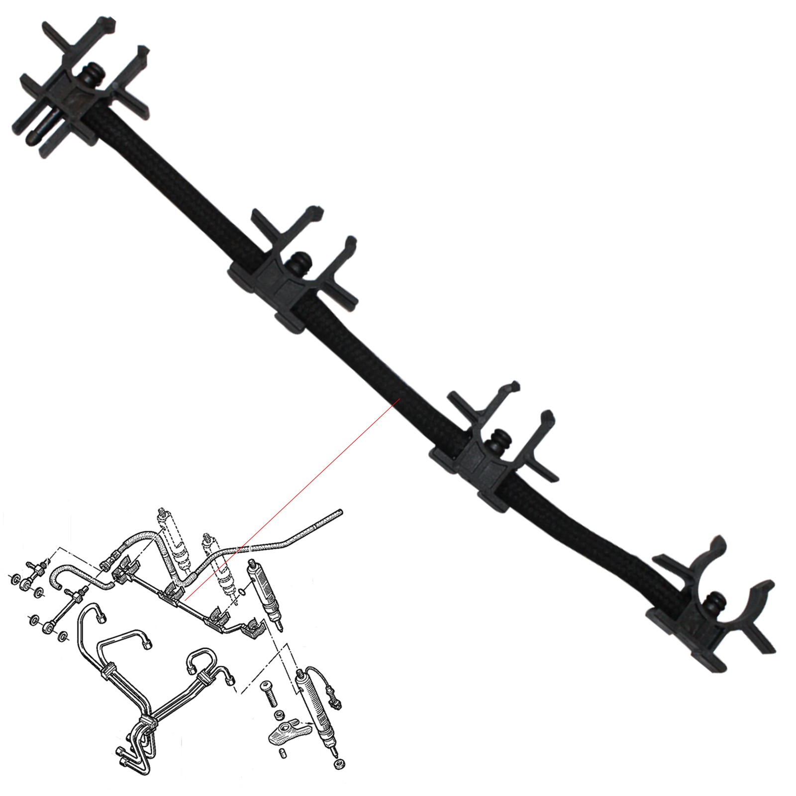 Rampe Injection Retour Carburant 7705190416 Tuyau Gasoil Megane Kangoo 1.9 DTI