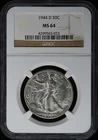 1944-D Walking Liberty Half Dollar 50C NGC MS64