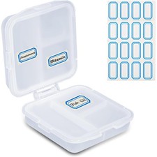 Portable Pill Organizer 6 Compartment Travel Pill Case Double Lock Small Pillbox