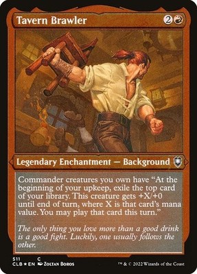 Foil Tavern Brawler (Foil Etched) Battle for Baldur's Gate 511 MTG NM