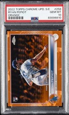 2022 TOPPS CHROME UPDATE SAPPHIRE EDITION ORANGE #258 RYAN PEPIOT 12/25 PSA 10