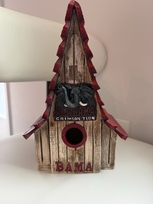 Alabama Crimson Tide Birdhouse Licensed NCAA BAMA Wooden Decorative Bird House