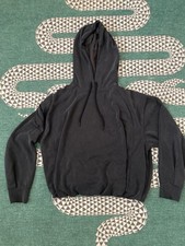Athleta Faded Black Pullover Hoodie with Hood and Drawstrings. Size M.
