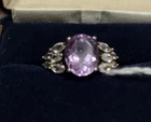 Vintage Sterling Silver Amethyst Ring Sterling Silver From the 1940's