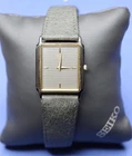 RUNNING Vintage All Original Seiko Quartz Watch 9020-5399 Gray Tank Style NICE !