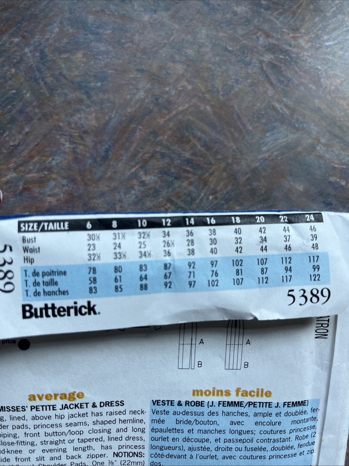 Butterick 5389 Sewing Pattern - Misses Formal Princess Seams Dress - Size 6-10