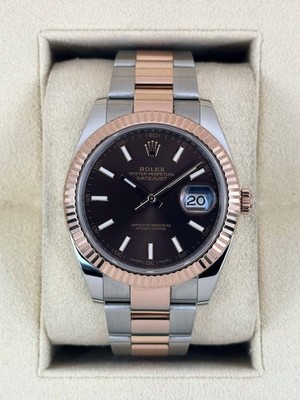 2017 Rolex Datejust 41mm 126331 Two-Tone Rose Gold Chocolate