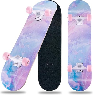 Skateboard 31 x 8 Zoll, Double Kick Deck Concave für Jugendliche und Erwachsene