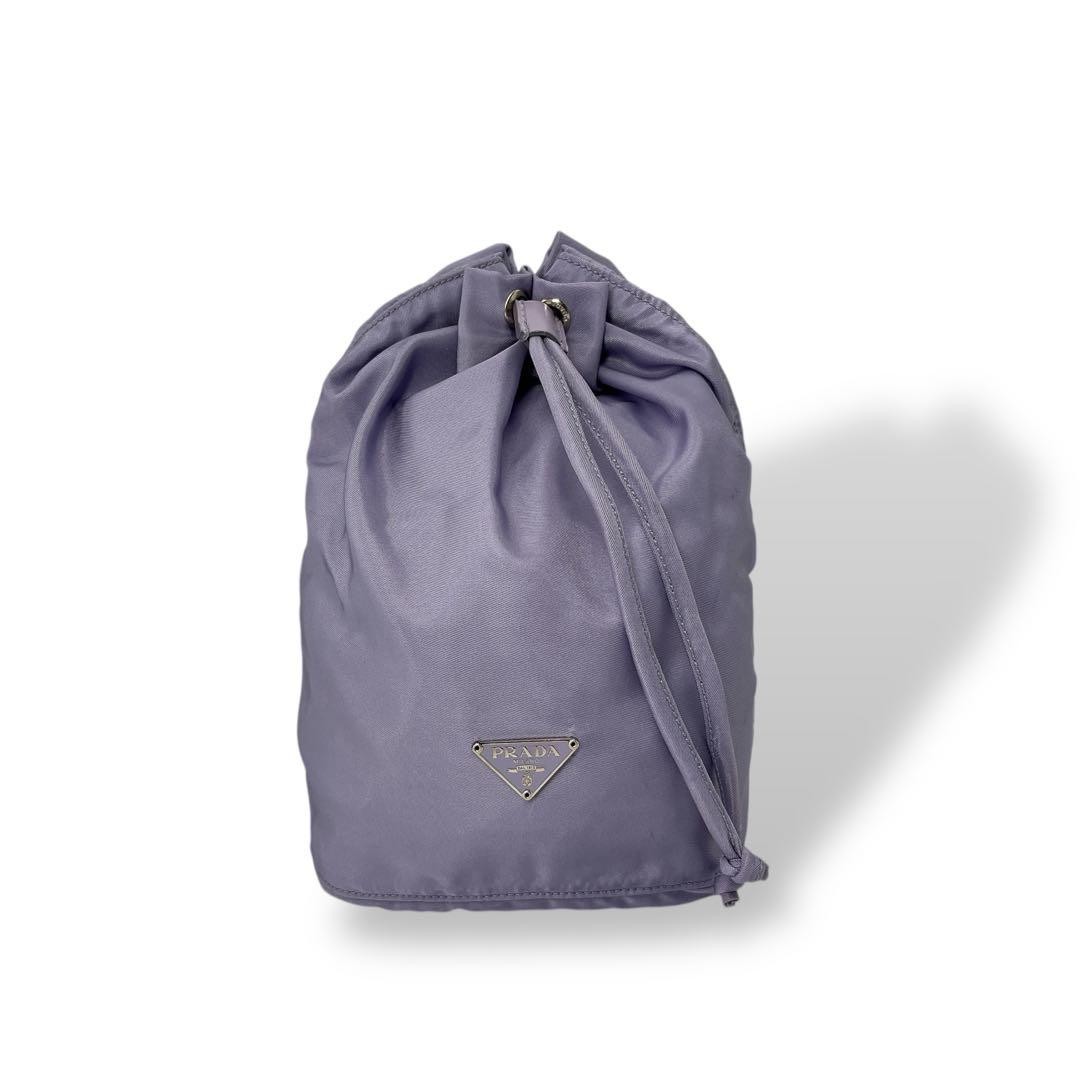 color Prada drawstring mini pouch accessory case … - image 1