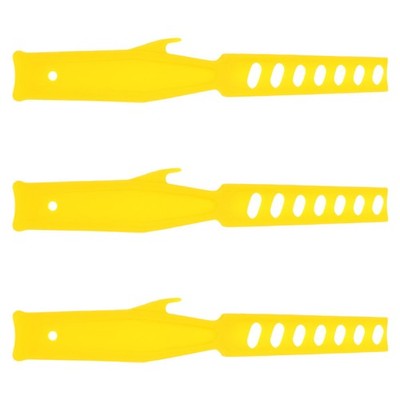 3Pcs Reusable Yellow Plastic Paint Stirring Sticks for Home Use Manual Mixing