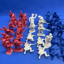 BMC Revolutionary War Plastic Army Men Battle of Yorktown 33Pcs Soldier Figures
