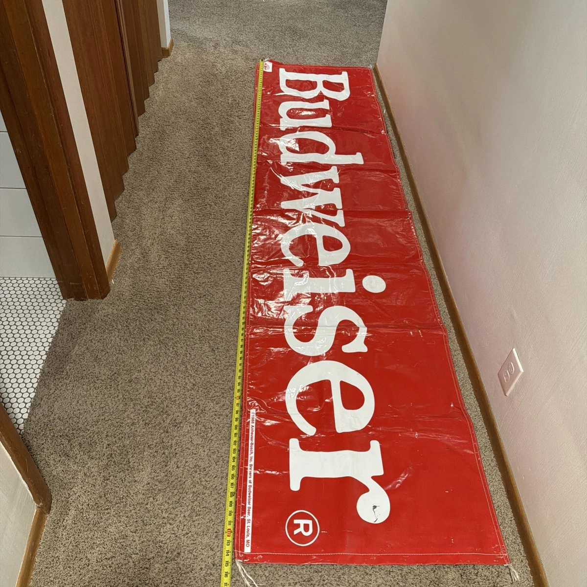 Budweiser Beer Banner In Collectible Budweiser Signs & Tins for