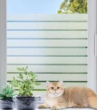 Coavas Frosted Glass Window Film - Static Cling Vinyl, 45.2 x 393.7 inch, Pure