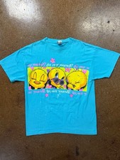 Vintage 90s Looney Tunes Tweety Bird T Shirt Mens Large Warner Bros 1997