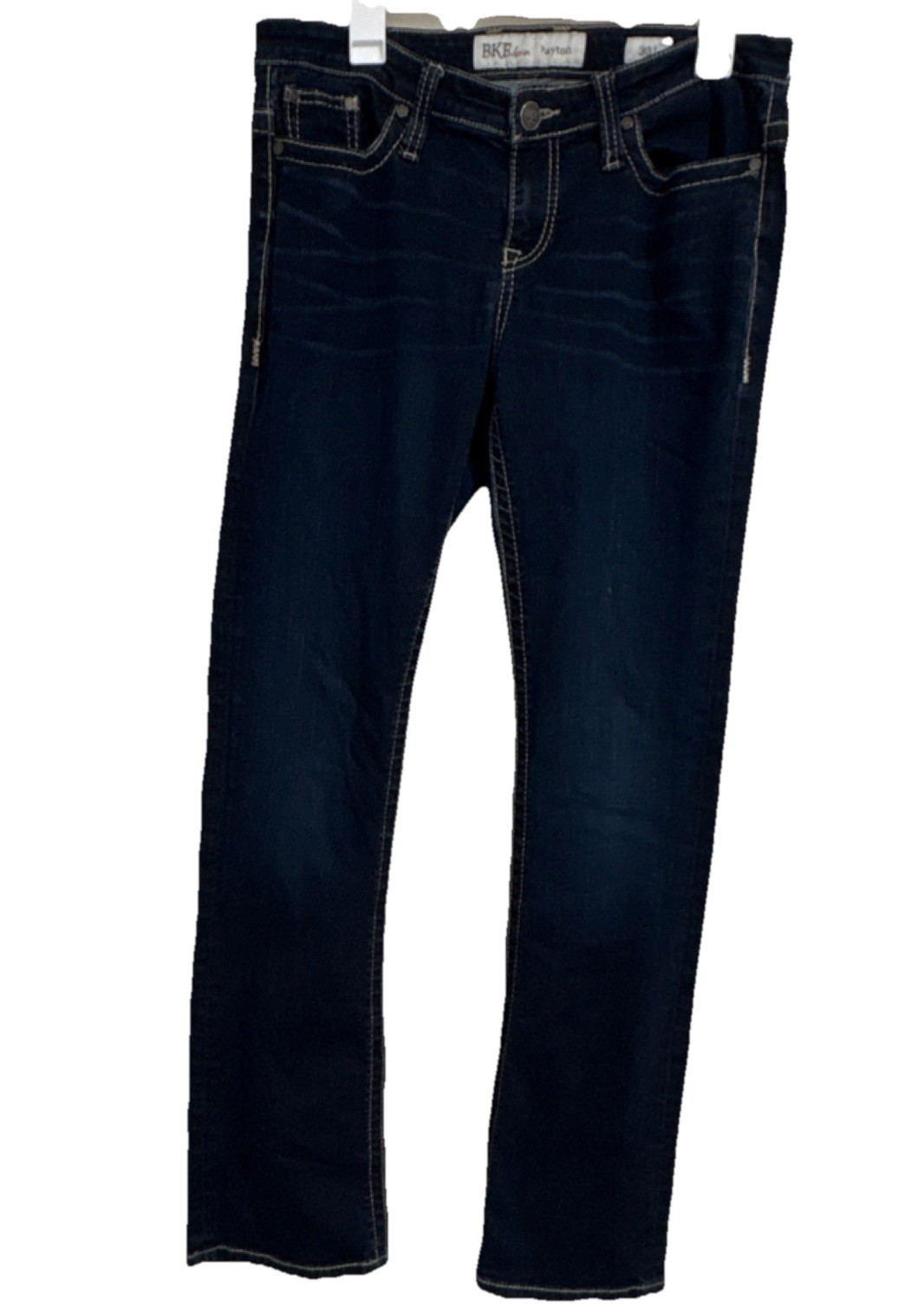 BKE Payton Mid Rise Dark Wash Bootcut Jeans Womens Sz 30x33.5 Long Tall Stretch