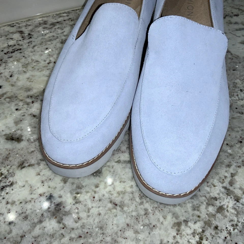 Mocassim feminino VIONIC KENSLEY CAMURÇA CHINELOS AZUL CLARO 9,5 - Imagem 2 de 4