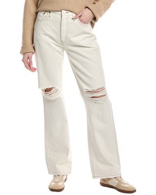 Re/Done Relaxed Long Vintage White Destroy Jean Women's