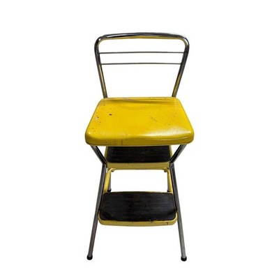 COSCO Vintage Yellow Step Stool Chair | eBay