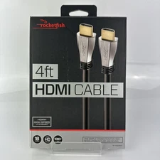 Rocketfish 4ft HDMI Cable Ultra HD 1080p High Speed W/Ethernet 18Gbps