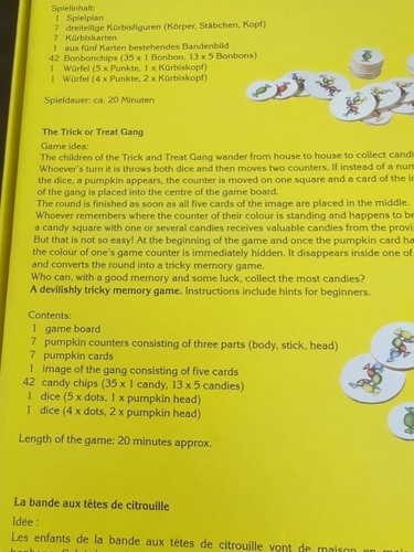 Haba Die Kurbiskopf Bande, The Trick Or Treat Gang, Children's Board Game - Picture 16 of 17