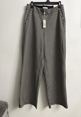 Max Studio London Women's Pull-On Wide-Leg Large Stretch Office Work Pants Large